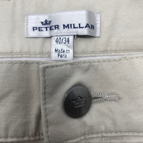 Peter Millar Crown Soft Touch Twill Beige Pants - Picture 6 of 6